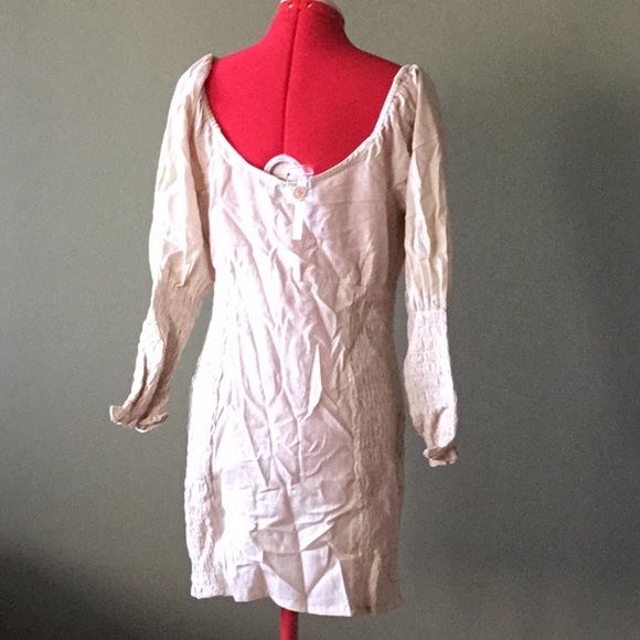 *NEW w/ TAGS* Linen ASOS shirred ruched mini - Picture 4 of 5